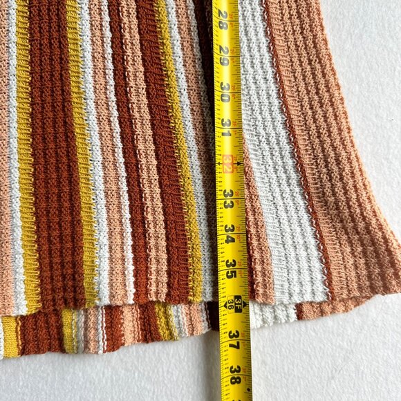 ❌SOLD❌ Free People Sunset Lollipop Womens Size Small Orange Brown Striped Boho - Picture 7 of 12